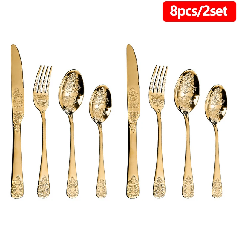 8pcs Golden