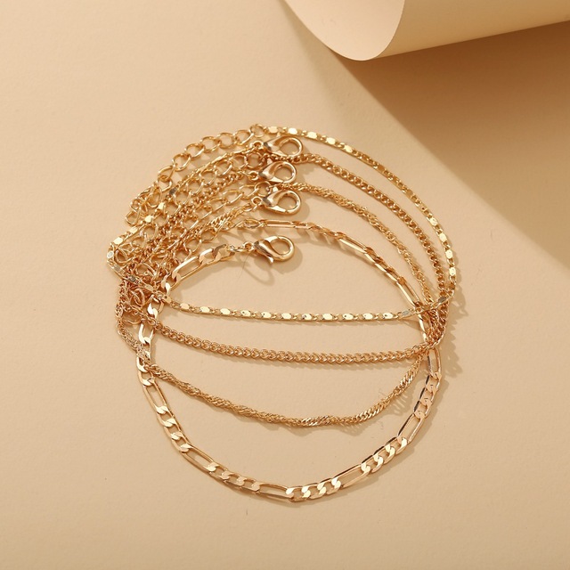 Fashion Accessories Butterfly Set with Diamond Claw Chain Creative Pearl Chain Foot Ensemble Female Gold Jewelry Gift
