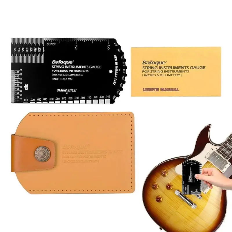

Инструмент для измерения высоты струн гитары, Инструмент Luthier, гладкая линейка для Лада, профессиональный инструмент для ремонта гитары