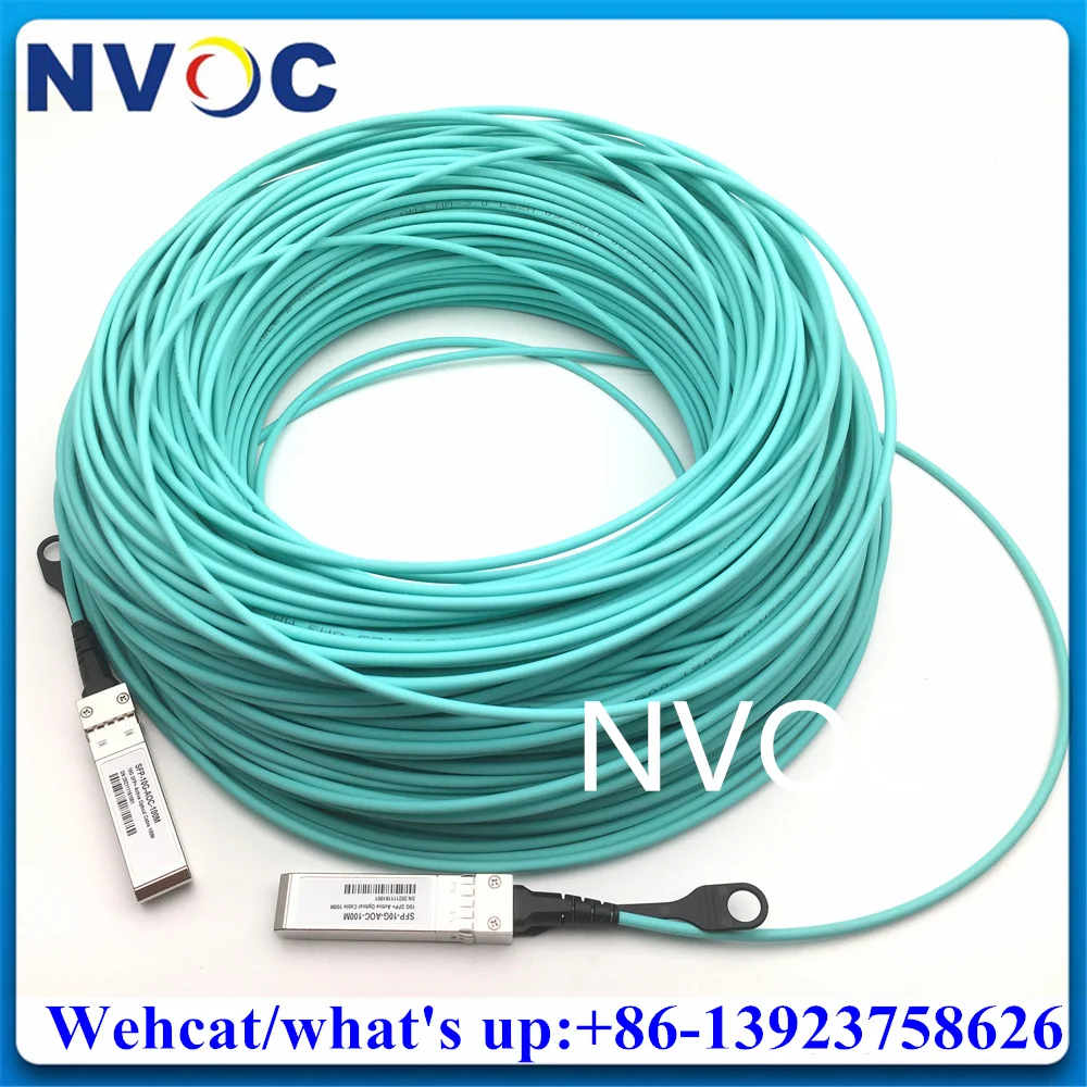 

10G SFP + 100M AOC Cable-10GBASE активный оптический кабель SFP, 1-100 м для Cisco,Huawei,MikroTik,HP,Intel,Dell волоконный коммутатор