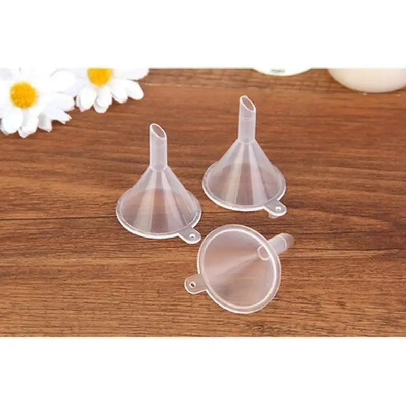 10/20Pcs Mini Small Plastic Separating Funnels Perfume Liquid Oil Filling Empty Bottle Plastic Funnel Perfume Packaging Funnel