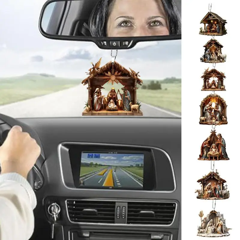 Birth of Jesus Acrylic Nativity Ornaments 5