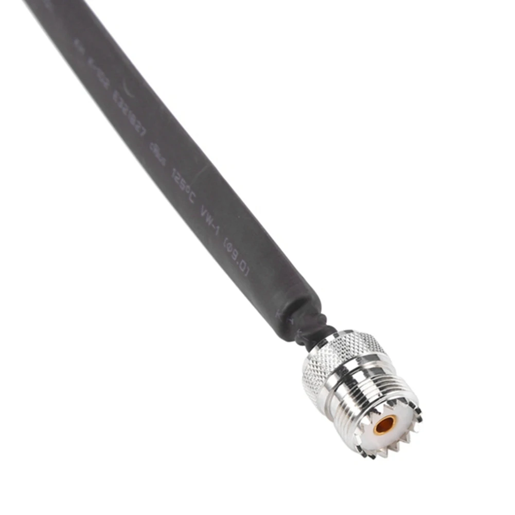 Door/Window Pass Through Flat RF Coaxial Cable SO239 UHF Female To UHF Female 50 Ohm RF Coax Pigtail Extension Cord 30CM