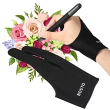 Gant d'artiste Anti tactile à deux doigts, pour tablette graphique, dessin main droite et main gauche, antisalissure pour tablette écran Ipad