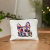 French Bulldog Bull Terrier Print Women Toiletry Bag Travel Portable Cosmetic Bag Customizable Makeup Bags Japanese Kawaii White 6