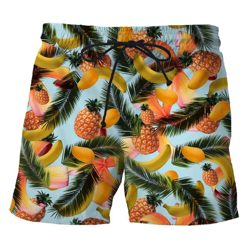 

Fruit Pineapple 3D Printing Men's Short Pants Casual Hawaiian Beach Shorts Harajuku Style Summer Swim Trunks Surf Board Shorts