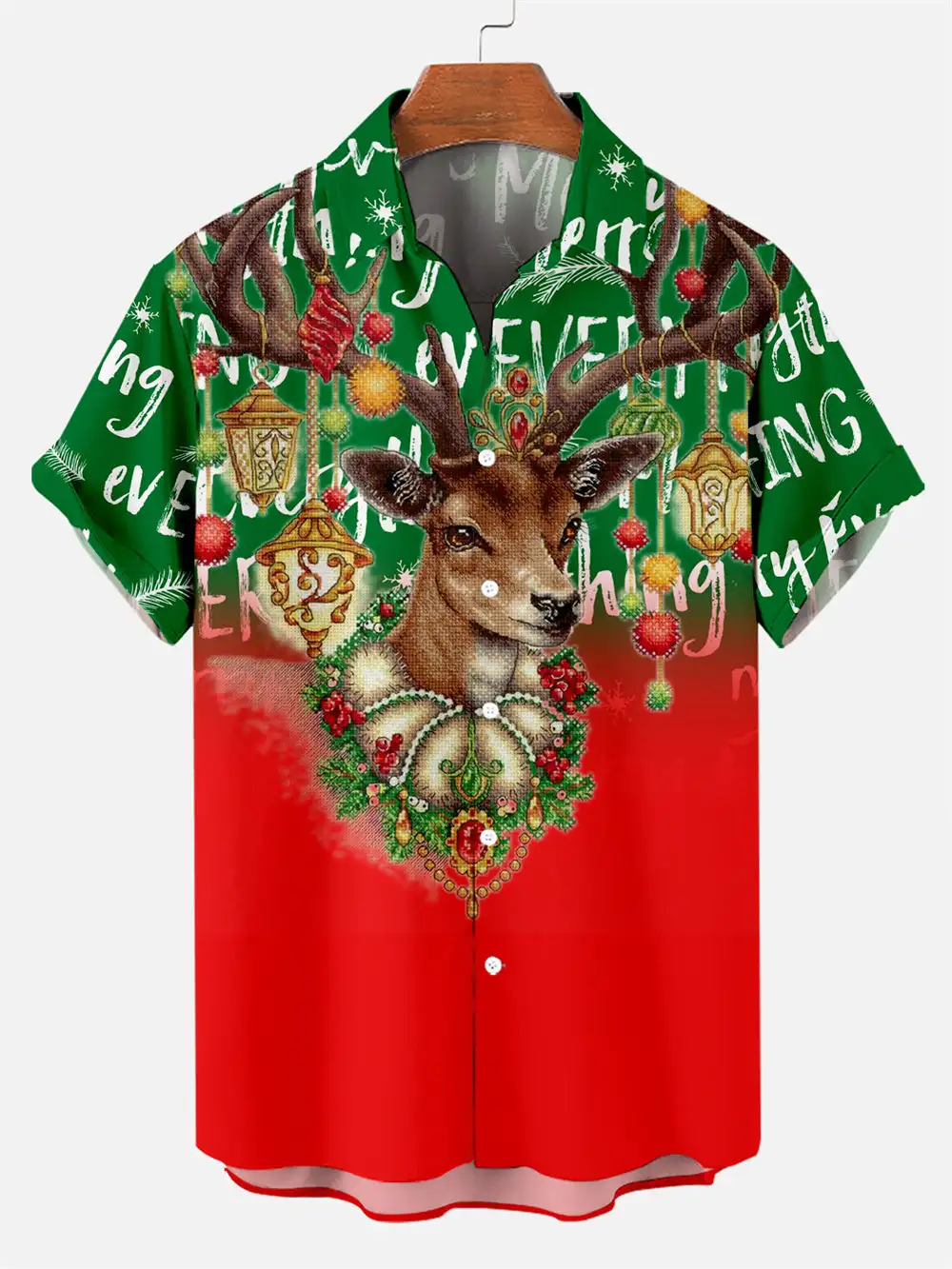 

Men's Christmas Festive Atmosphere Short Sleeve Shirt