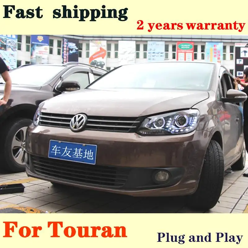 

Car Styling For VW Touran Headlights 2011 2012 2015 New Touran LED Headlight DRL Bi Xenon Lens High Low Beam Parking Fog Lamp