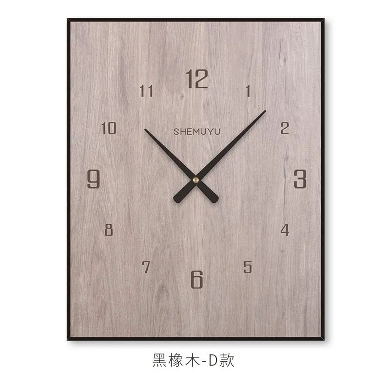 Large Electric Meter Box Wall Clock Wood Square Wall Watch Clocks Color:G;Sheet Size:50X70CM