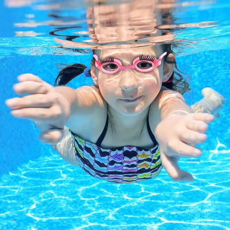 Childrens Swimming Goggles Cute Cartoon Waterproof Anti Fog Eyewear Boys Girls Baby Water Sport Glasses