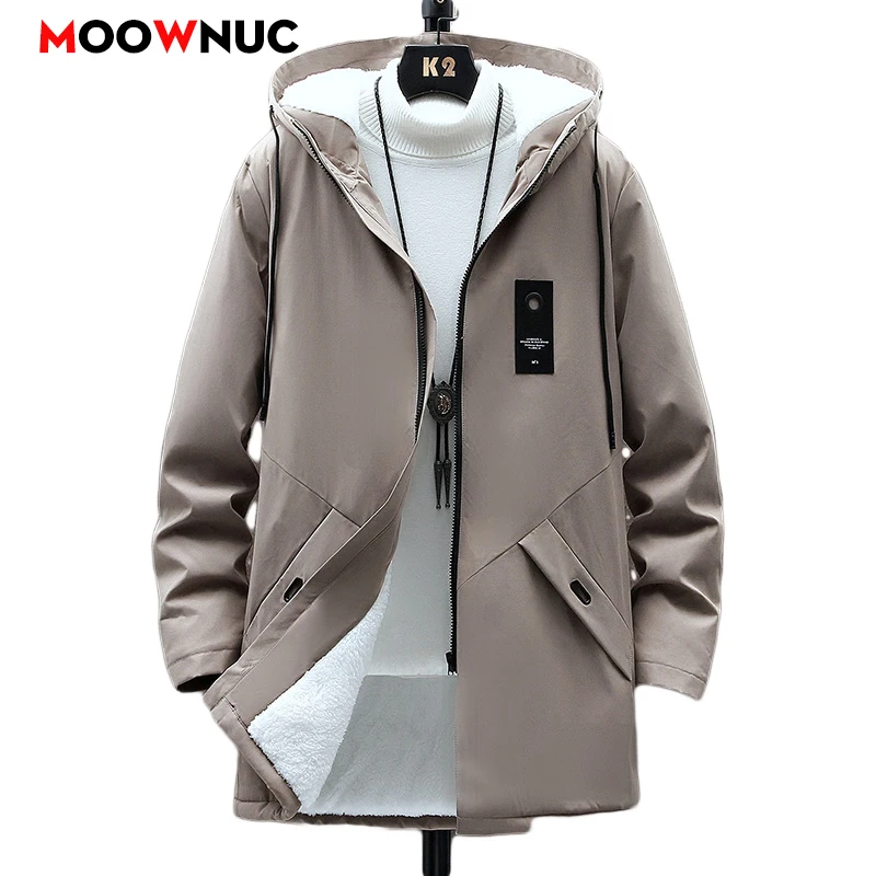 Men's Fashion Windbreaker Parka Male Jacket Streetwear Autumn Winter Coat Overcoat Windproof Casual Warm Hombre New Outdoors
