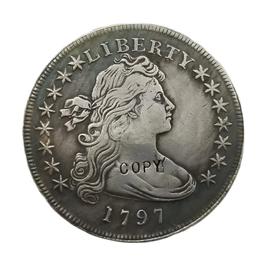 USA 1797 Draped Bust Dollar Silver Plated Copy Coin Commemorative