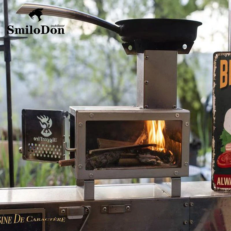 SmiloDon Mini Brazier Camping Portable Stove Stainless Steel Hot Tent Stove  Outdoor Picnic Cooking Wood Stove Fire Wood Heater - AliExpress
