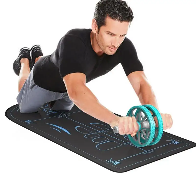 Exercise Equipment Mat For Ab Roller Wheel, Non-Slip Exercise Mat Extra Long Sound - View #12
