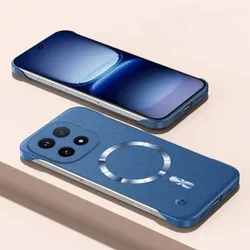 MagSafe Magnetic Frameless Sandstone Shockproof Wireless Charging Case for Xiaomi 17T (Blue)