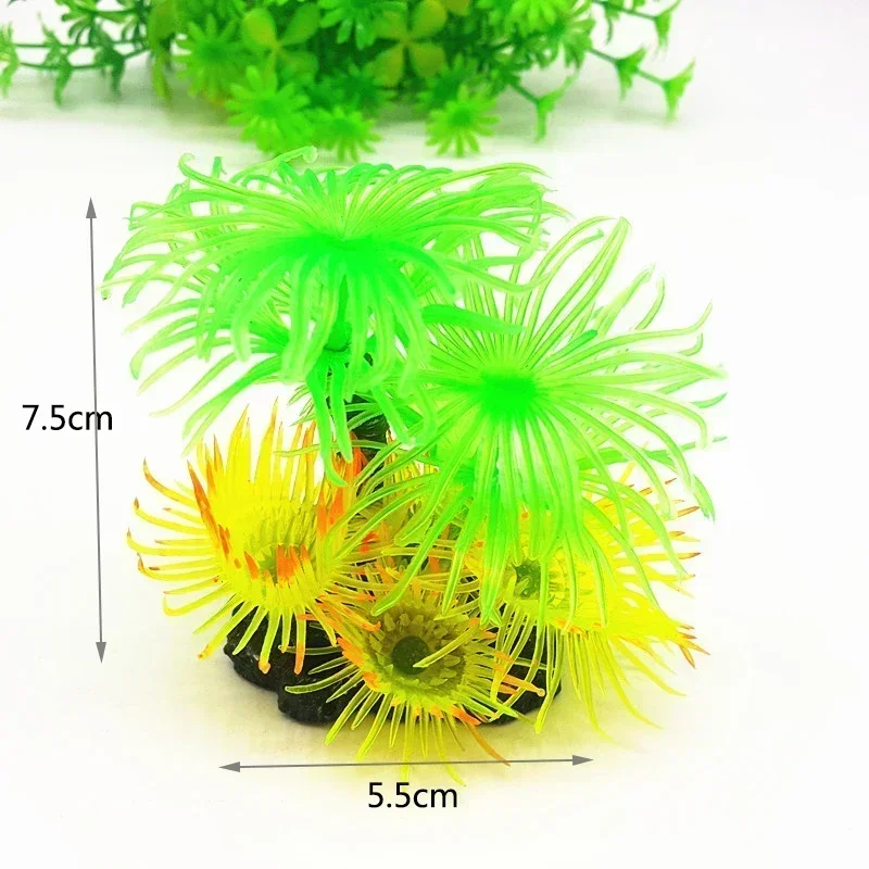 Aquarium Coral Simulation Decoration with Aquatic Plants and Accessories