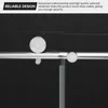 56-60 in W X 75 in H Frameless Sliding Shower Door with 5/16" 8mm Clear Tempered Glass, Silent Soft-Close Design, Brushed Nickel 4