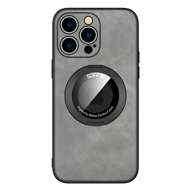 

YurKem Magnetic Case With Stand For Magsafe IPhone 11 12 13 14 15 Pro Max 14 15 Plus Wireless Charging Shockproof Cover