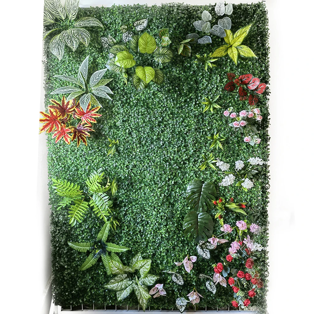 NEUE 40*120 cm Künstliche Pflanzen Gras Wand Panel Grün Hintergrund Geeignet für Outdoor Indoor Garten Gras Pflanzen für Home Decor – Detail 3