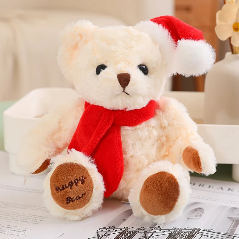 thumbnail image 1 of Muñecos de peluche de oso de Navidad para niños, muñecos de peluche suaves, regalos de Año Nuevo para novia, 20-23CM, 1 of 5