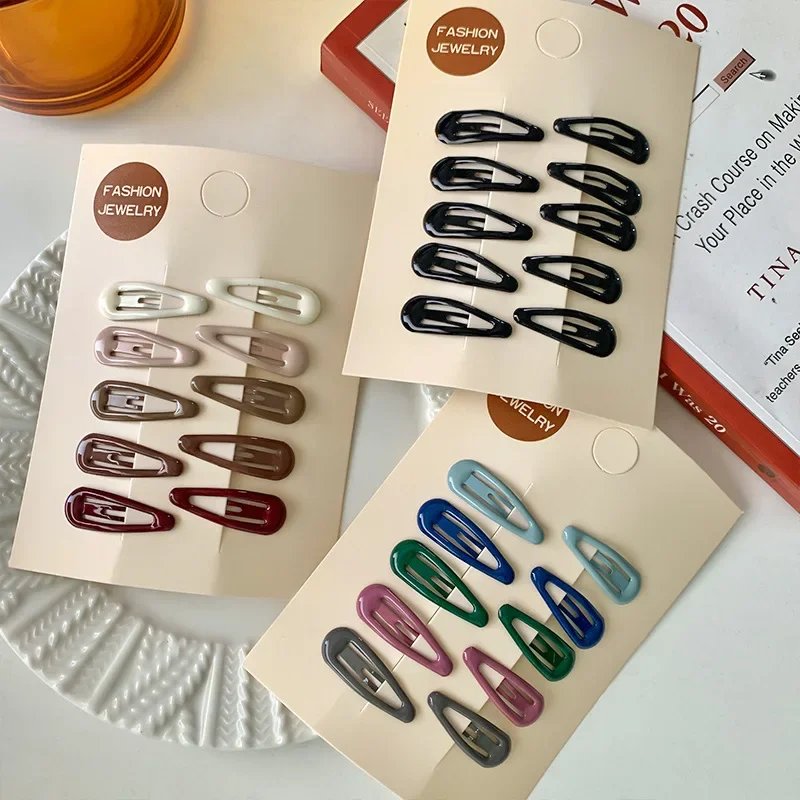 10pcs/set Baby Colorful Star Hair Pin Clips for Girls Glitter Metal Snap BB Clip Hairpin Headwear Kids Hairclip Accessories