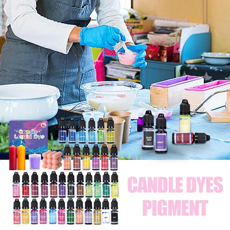 18/24/30/36 Colors Concentrated Liquid Candle Dye Aromatherapy Candle Color Essence Soy Wax Dye DIYs Making Supplies
