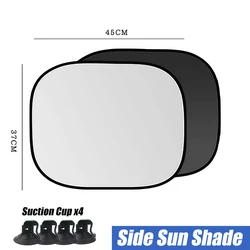 Reflective Car Sun Shade & Heat - Isolation Privacy Cover with Foldable Storage (Side sun shade 2pcs)