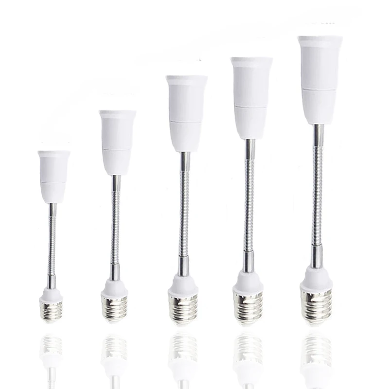 Lamp Holder Lamp Bulb Holder Socket Converter Lamp Base Lamp Socket Adapter Led Lamp Base Lamp Socket Extender E27 to E27 LED Light Bulb Base Socket Flexible Extension Lamp Holder Converter Plug 18cm/28cm/38cm/48cm/58cm