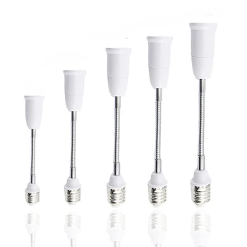 유연한 익스텐션 램프 거치대 컨버터 플러그, E27 ~ E27 LED 전구 베이스 소켓, 18cm, 28cm, 38cm, 48cm, 58cm