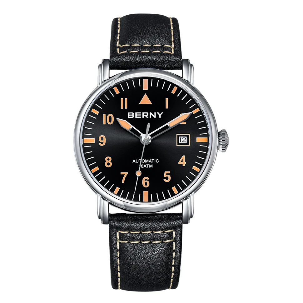 

Men Pilot Watch Automatic Mechanical Military Watch Sport Sapphire Luminous Waterproof 100m Aviator Mechanical Wristwatch Men
