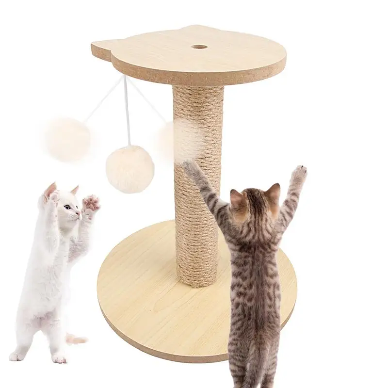 

Когтеточка для кошек, башня для кошек, башня для кошек с пушистым шариком, башня для кошек, сизальные когтеточки, естественная Интерактивная кошачья царапина