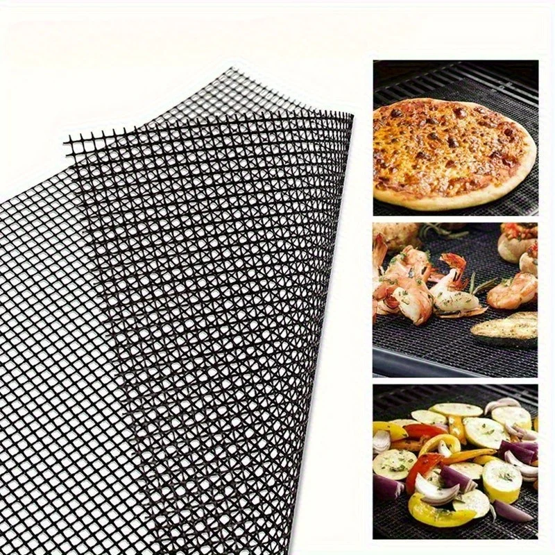 BBQ Baking Net Pad Kitchen Cooking Smoker BBQ Mat Liner Accessorie BBQ Tool Non-stick Barbecue Mat  Reusable Heat Resistance