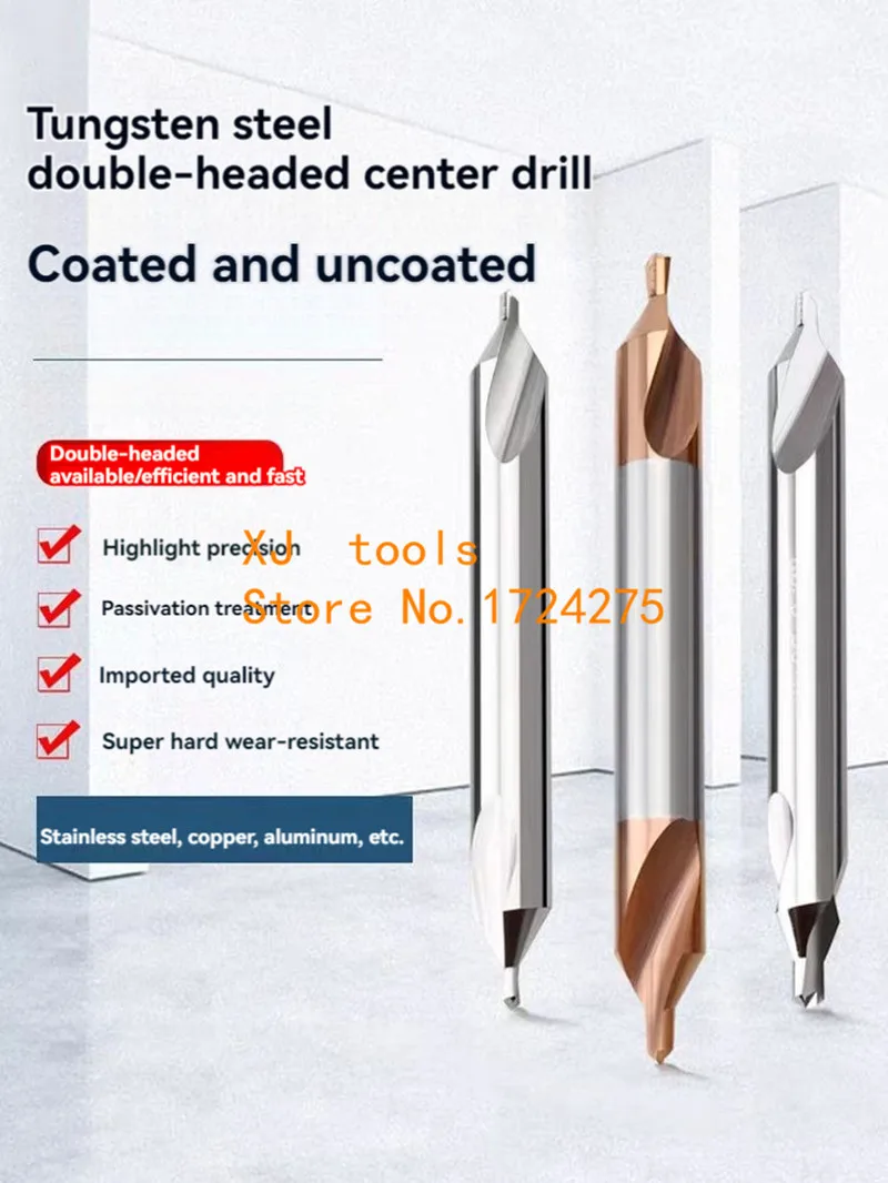 HRC60 Carbide Center Drill A-Type 1.0mm~6.0mm 60 Degrees Center Drills Countersinks Bit,Locating Center Hole tool,Cutting tools