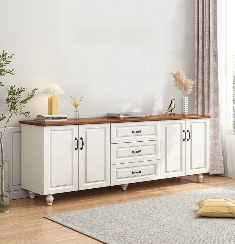 Light Luxury TV Cabinet Modern Simple Small Apartment Nordic Living Room Landing Can Accommodate Large Capacity High Cabinet