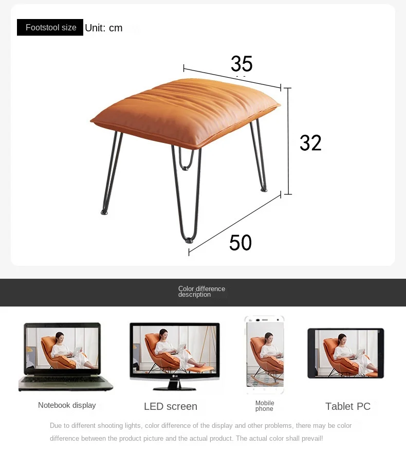 Description Picture 3 of itemHome Lazy Living Room Chairs Sofa Nordic Style Leisure Rocking Chair Recliner Luxury Living Room Balcony Single Luxury Furniture