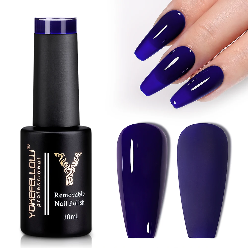 

YOKEFELLOW UV LED Gel Nail Polish Blue AB041 10ML Professional Semi-permanent Gel Varnishes for Nails