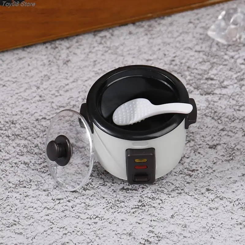 Doll House Toys 1Pcs 1/12 Scale Miniature Dollhouse Rice Cooker Pretend Play Kitchen Appliance Accessories