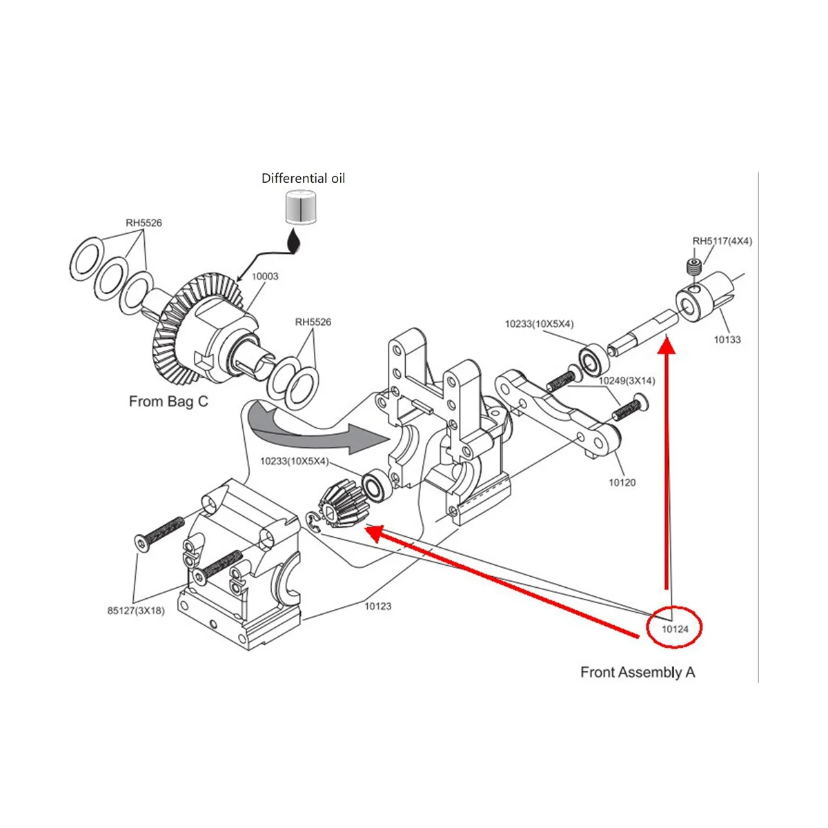 Rc ڵ ǰ 10124  ̺ , VRX ̽ 4WD Rc ڵ   ڵ ׼, 1/10 ü߰, 2 Ʈ
