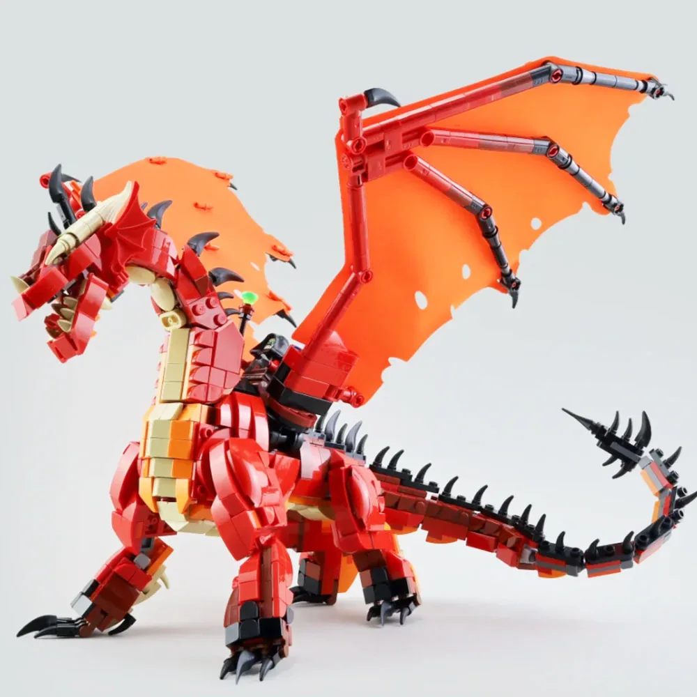 MOC 3745pcs Dungeons Red Dragon's Tale Building Blocks Bricks House Model Assemb