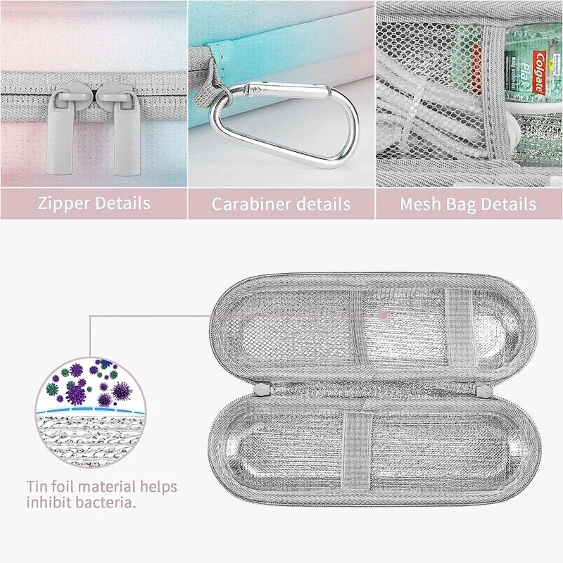 1 Pcs Travel Case for Electric Toothbrush Portable Hard Protective Storage Bag with Accessories Storage toothbrush case,toothbrush storage box