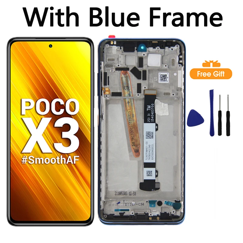6.67 For Xiaomi POCO X3 Display LCD Touch Screen Digitizer For