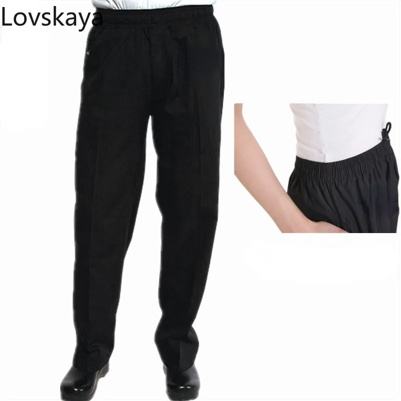 hotel waiter work pants chef full elastic pants Chef kitchen overalls