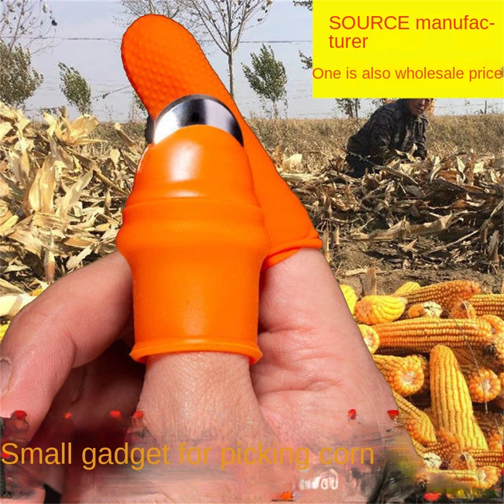 Finger Protector Silicone Thumb Knife Protector Gears Cutting Vegetable Harvesting Knife Pinching Plant Blade Scissors Gloves