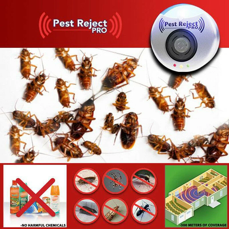 Repelente ultrasónico de plagas Pro, repelente de insectos para cama,  ácaros, arañas, defensor, cucarachas, máquina repelente de mosquitos  electrónica, rechazo de plagas - AliExpress