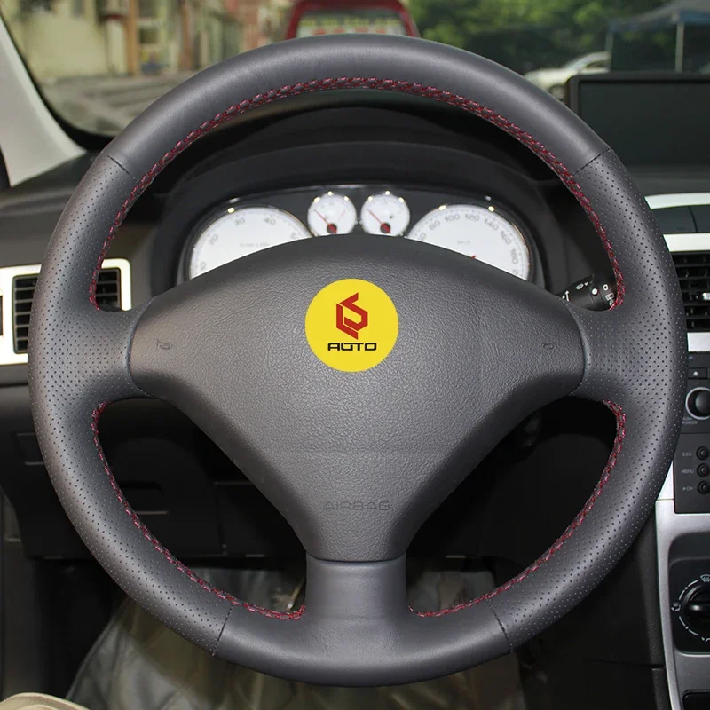 Coprivolante Per Coprivolante Per Peugeot 307 2001-2008 307 Sw 2005-2008 Custodia Volante In Pelle Funda Volante