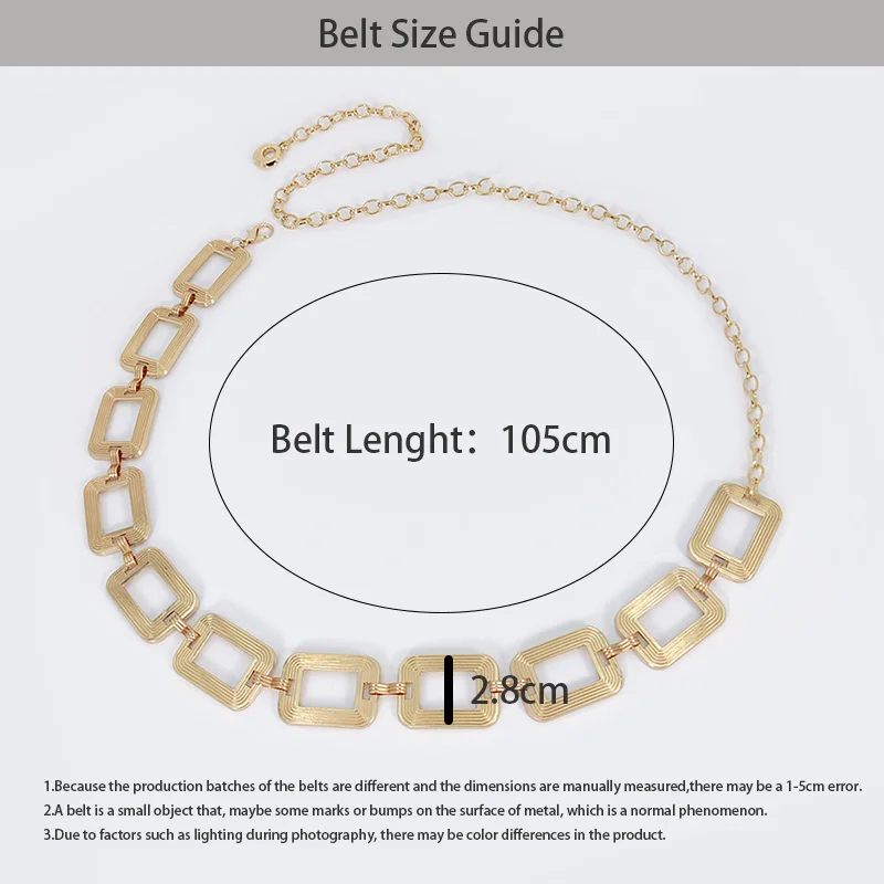 Mode Gott Kette Gürtel Weibliche Taille Kleid Bund Punk Metall Jeans Silber Gürtel für Frauen Hohe Qualität Lange Ketten Y2k – Detail 3