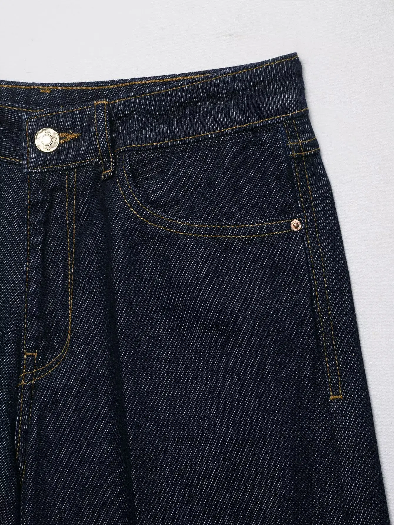 Women's Denim Long Casual Shorts Spring Summer Mid-waist Zipper Pockets Wide Leg Fashion Simple Loose Female Calf-Length Pants