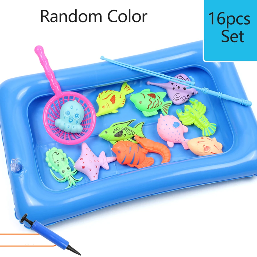 Magnetic Fishing Set-14/16/40pcs set Inflatable Pool, Party Model, Play Games & More - Perfect Summer Outdoor Toy, Random Color 5