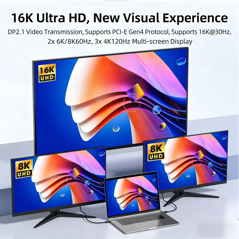 120Gbps 썬더볼트 5 데이터 케이블 PD 240W 8K60Hz 썬더볼트 4 USB4 호환, 모든 기능 지원, 고속 전송, 고속 충전