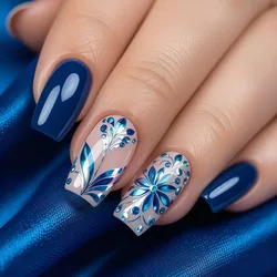 24 - Piece Glamorous Glitter Press - On Nail Set with Adhesive (3)